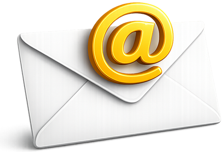 an image of an envelop with an at sign over top of it